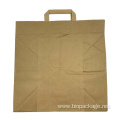 Wholesale recycled kraft paper bags with flat handle